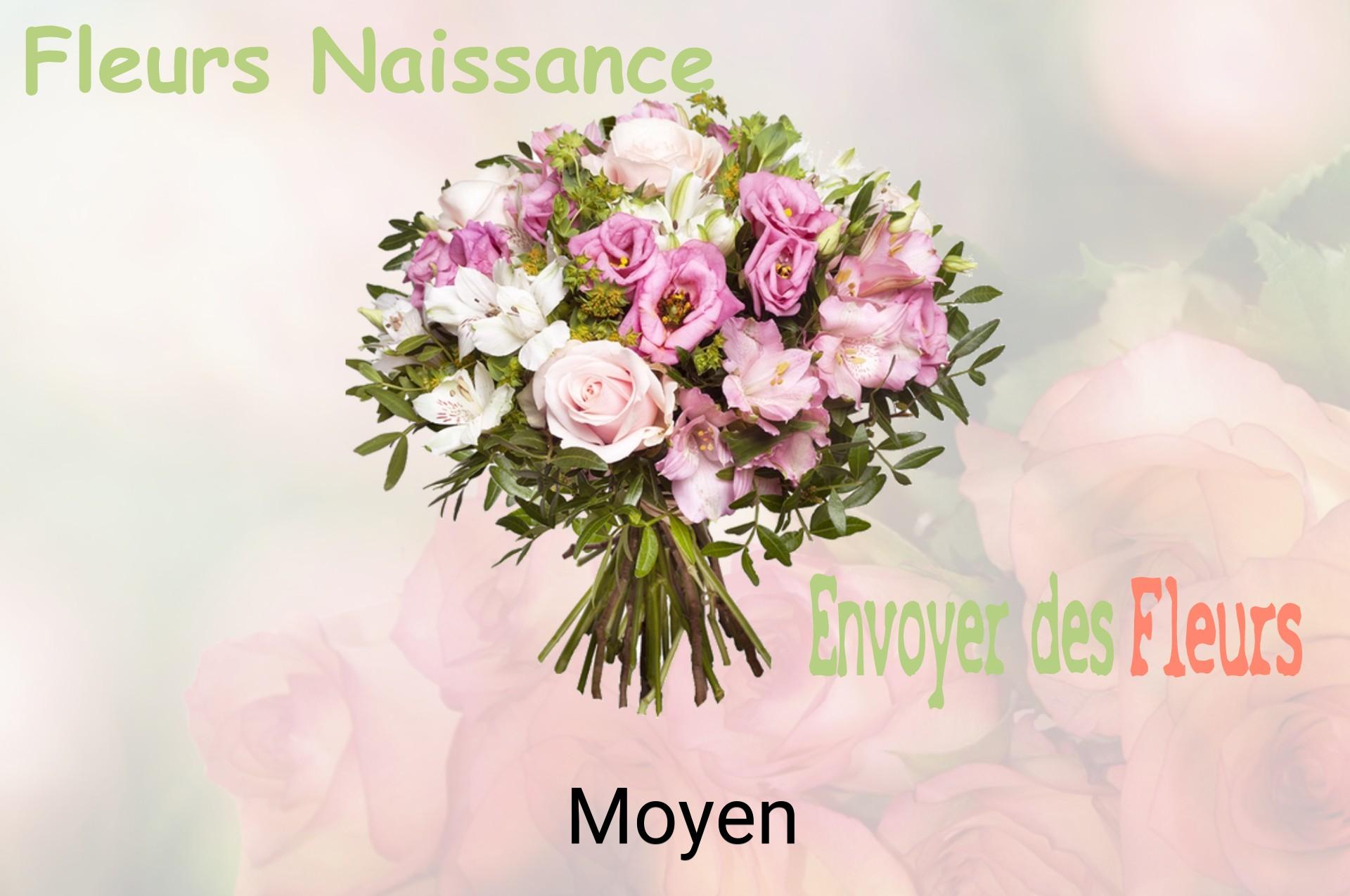 Bouquet de fleurs de naissance livré à Moyen