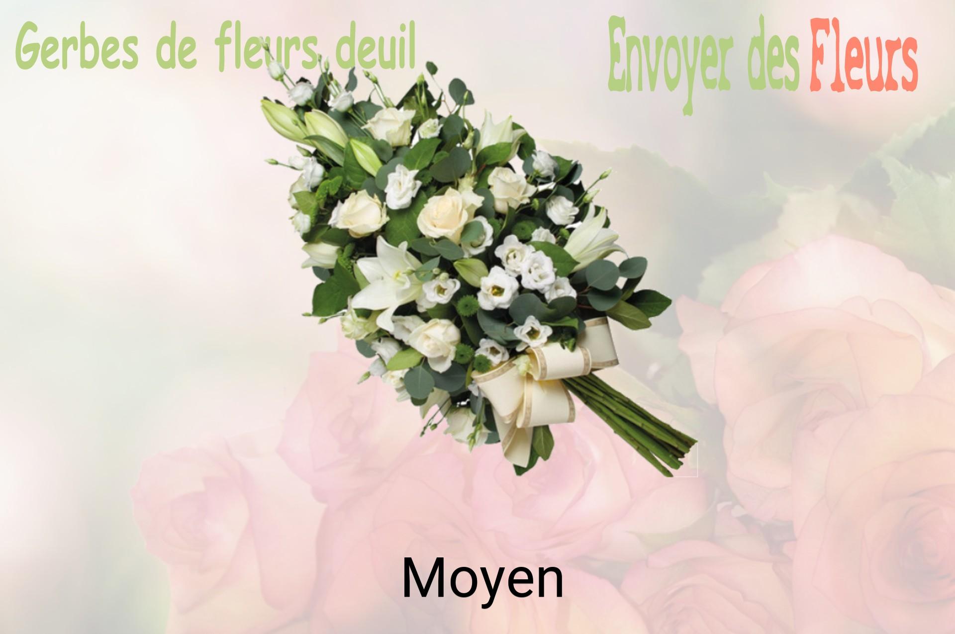 Gerbe de fleurs de deuil livrée à Moyen